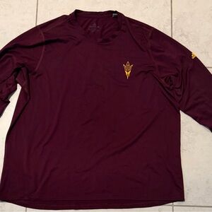 Adidas ASU Sun Devils Maroon Long Sleeve Creator Tee - Size 2XL
